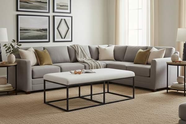 Izzy "Quick Ship" 54 Inch Pillow Top Ottoman