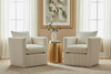 Image of Jocelyn "Quick Ship" SWIVEL Upholstered Fabric Accent Chair