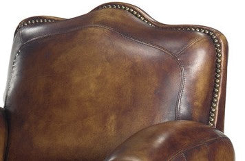 Jonathan Parisian Leather Camelback Club Chair