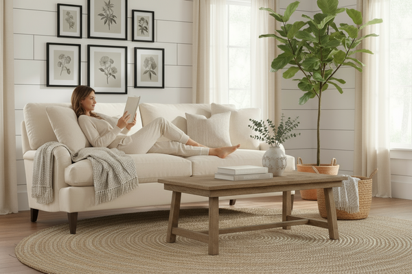 Katie 79 Inch Custom English Arm Fabric Apartment Size Sofa