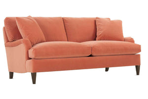 Katie 79 Inch Custom English Arm Fabric Apartment Size Sofa