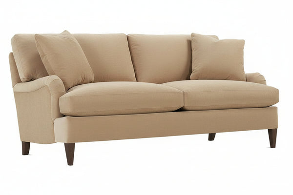 Katie 79 Inch Custom English Arm Fabric Apartment Size Sofa