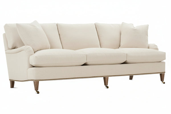 Katie 93 Inch Custom English Arm Fabric Sofa