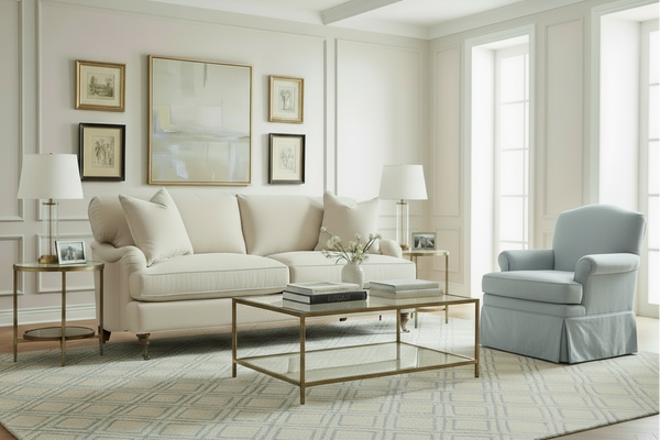 Kristen 77 Inch English Arm Two Seat Pillow Back Queen Sleeper Sofa