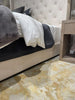 Image of Loren Fabric "Quick Ship" Upholstered Queen Or King Tufted Platform Wing Bed