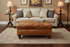 Image of Lucas Tufted 36", 40", 44", Or 48" Inch Square Leather Ottoman (4 Sizes Available)