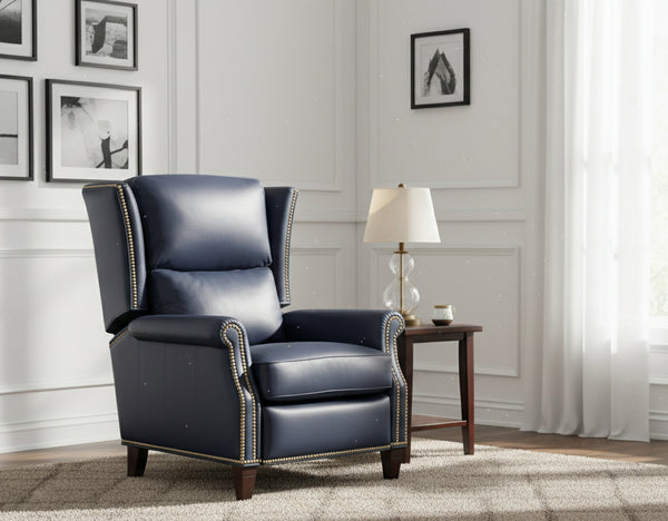 Luke Tall Wing Back Leather Recliner