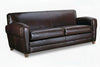 Image of Madison 82 Inch Parisian Art Deco Two Seat Leather Sofa