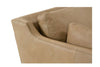 Image of Marjorie "Quick Ship" Lavish Butterscotch 90 Inch Transitional Leather Track Arm Sofa