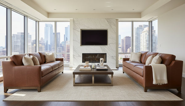 Martin Pillow Back Leather Sofa Or Sleeper Sofa