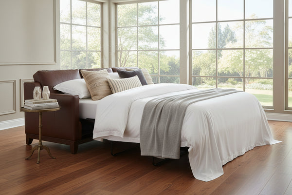 Martin Pillow Back Leather Sofa Or Sleeper Sofa