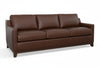Image of Martin 89 Inch Track Arm Queen Leather Pull Out Couch