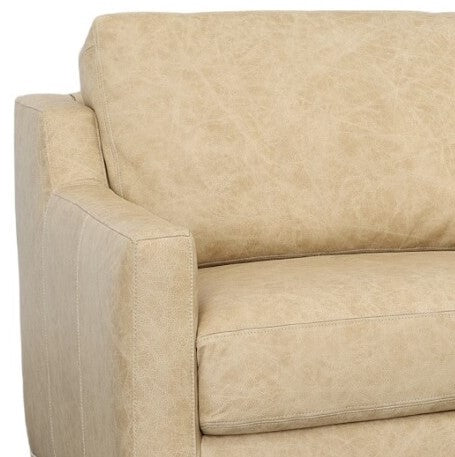 Martin 89 Inch Track Arm Queen Leather Pull Out Couch