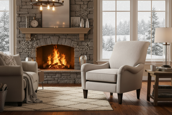 McKenna Upholstered English Arm Accent Arm Chair