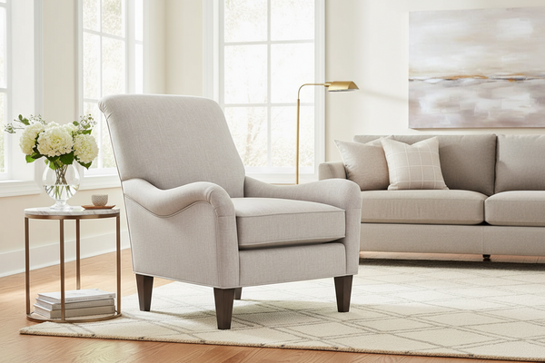 McKenna Upholstered English Arm Accent Arm Chair
