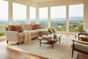 Image of Ellie Fog 103 Inch "Quick Ship" Biscuit Back Reversible Chaise Sofa