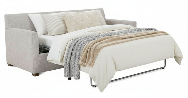 Paulette 89 Inch QUEEN SLEEPER Single Bench Cushion Fabric Sofa