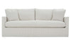 Image of Paulette 89 Inch Single Bench Seat Slipcovered Fabric Sofa