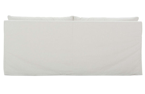 Paulette 89 Inch Single Bench Seat Slipcovered Fabric Sofa