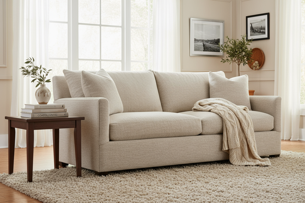 Paulette 89 Inch Fabric Upholstered Sofa