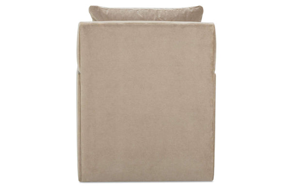 Paulette SWIVEL Fabric Upholstered Club Chair