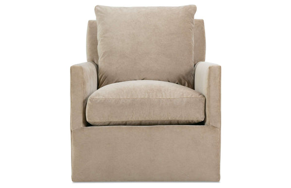 Paulette SWIVEL Fabric Upholstered Club Chair