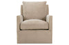 Image of Paulette SWIVEL Fabric Upholstered Club Chair