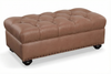 Image of Paxton STORAGE Tufted 36", 48", 56", Or 65" Inch Rectangular Leather Ottoman (4 Sizes Available)