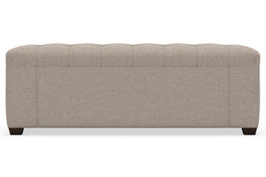 Portia 62 Inch Large Tufted Fabric Bench Ottoman