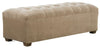 Image of Portia 62 Inch Large Tufted Fabric Bench Ottoman