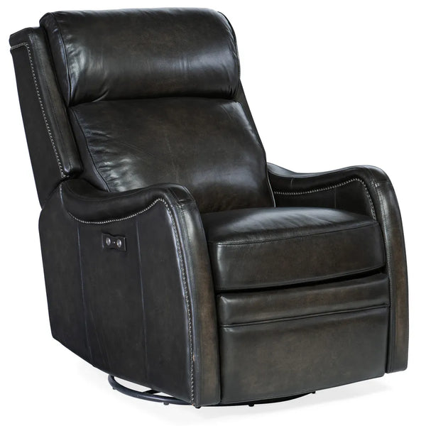 Fairmont Leather "Quick Ship" SWIVEL/GLIDER Power Recliner