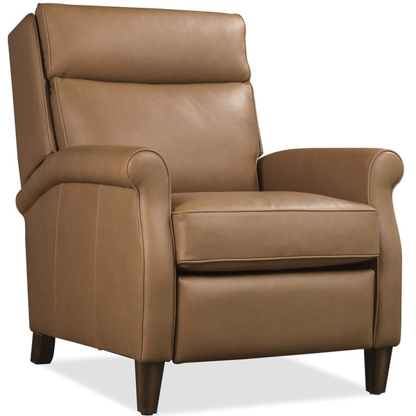 Farrell Caramel Dual Power "Quick Ship" Leather Transitional Recliner
