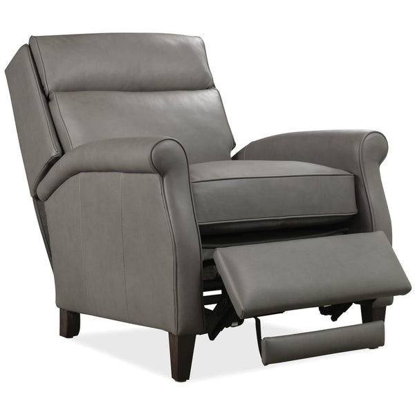 Farrell Mushroom Dual Power "Quick Ship" Leather Transitional Recliner