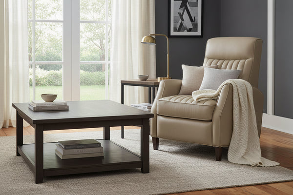 Kirby Camel Leather "Quick Ship" Recliner