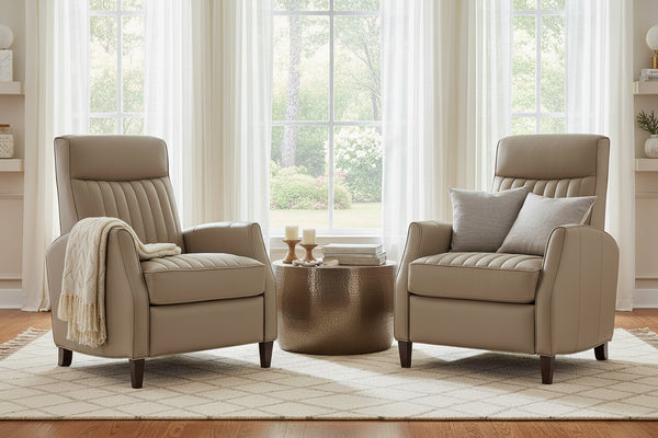 Kirby Camel Leather "Quick Ship" Recliner