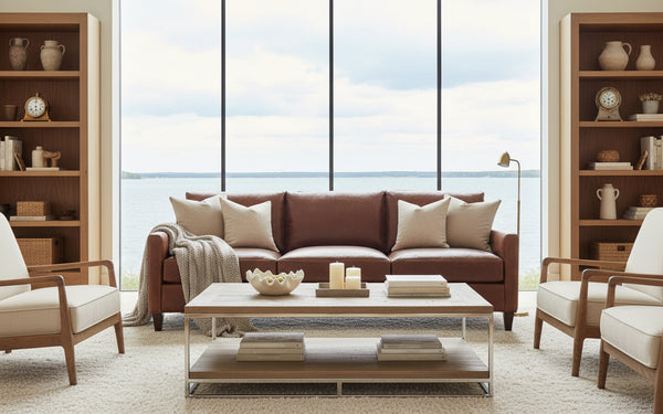 Nathan Brown "Quick Ship" Leather Living Room Furniture Collection