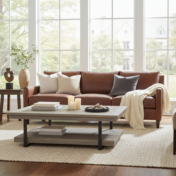 Nathan Brown "Quick Ship" Leather Living Room Furniture Collection