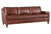 Image of Nathan Brown 85 Inch "Quick Ship" Transitional Top Grain Leather Pillow Back Sofa