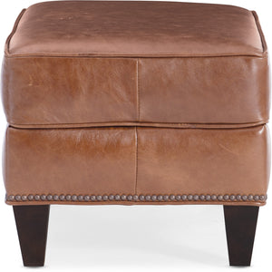 Ryder Transitional Leather Ottoman