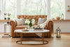 Image of Newcastle Caramel "Quick Ship" Wall Hugger Power Leather Reclining Loveseat