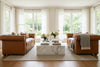 Image of Newcastle Caramel "Quick Ship" Wall Hugger Power Leather Reclining Loveseat