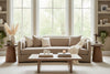 Image of Luna Toast 96 Inch "Quick Ship" Oversized Bench Seat Fabric Sofa