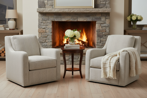 Shari Contemporary 360 Degree Fabric Swivel Accent Chair