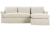 Image of Shauna Slipcovered Bench Seat Wing Arm Fabric Sectional