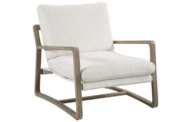 Sophia Canvas "Quick Ship" Exposed Wood Accent Chair