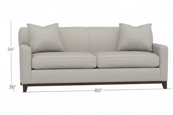 Vance 80 Inch Fabric Upholstered Studio Sofa