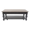 Image of Verona Traditional Slate Coffee Table With Weathered Pine Top