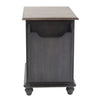 Image of Verona Traditional Slate Door Storage Chair Side Table With Weathered Plank Pine Top