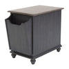 Image of Verona Traditional Slate Door Storage Chair Side Table With Weathered Plank Pine Top