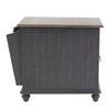Image of Verona Traditional Slate Door Storage Chair Side Table With Weathered Plank Pine Top
